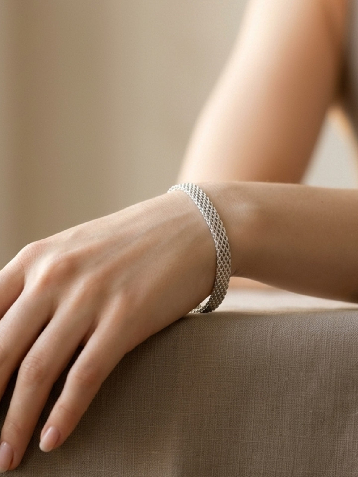 Blackout - Black-Tone Mesh Chain Bracelet