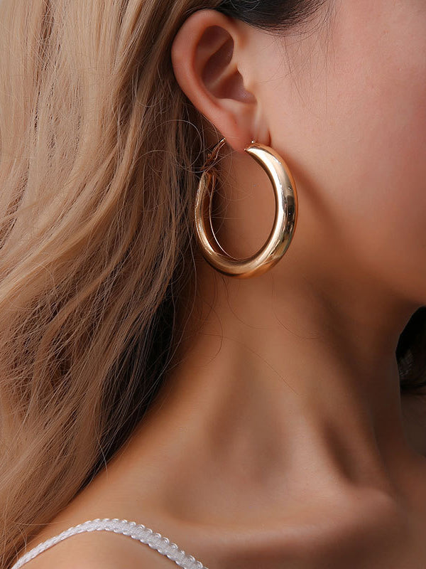 A Fashionista's Dream - Glittering Gold Loops