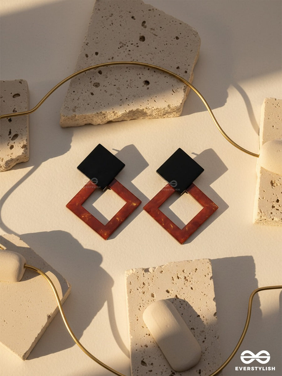 The Geometric Chic - Leopard Acrylic Studs