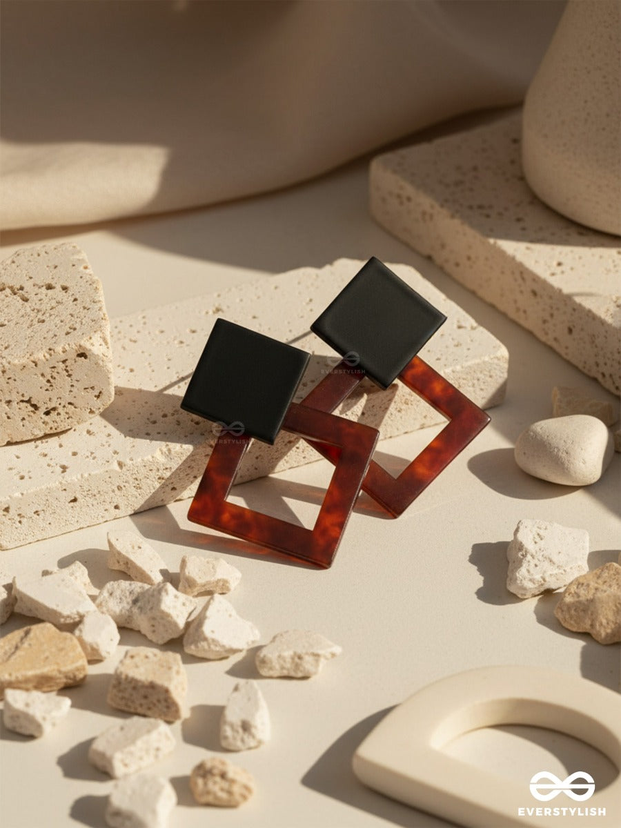 The Geometric Chic - Leopard Acrylic Studs
