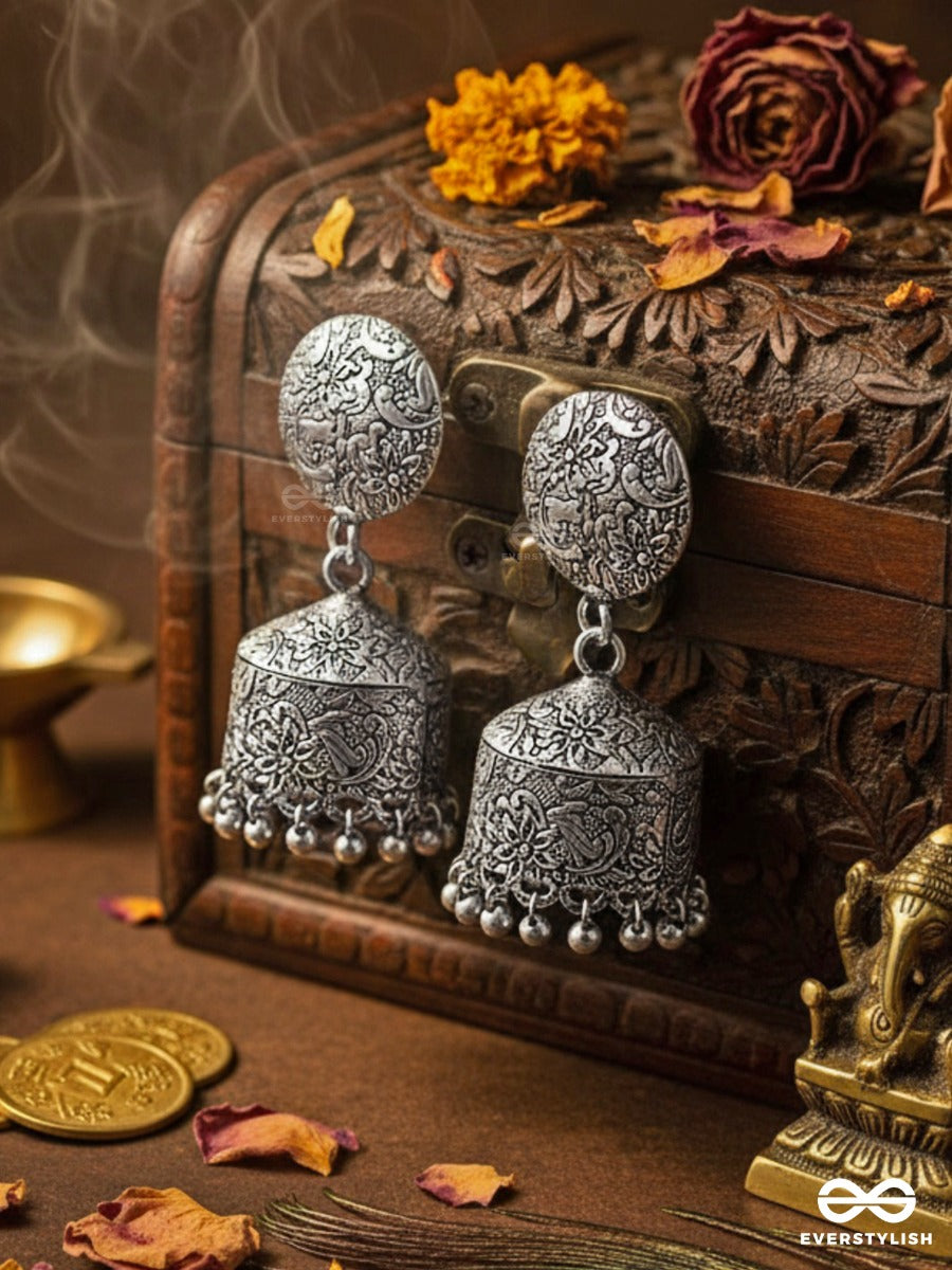 The Intricate Sophistication - Oxidised Boho Earrings